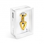 SexShop - Zdobiony plug analny - Diogol Anni R Butt Plug Butterfly Gold 25 mm Motyl Złoty - online