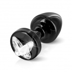 SexShop - Zdobiony plug analny - Diogol Anni R Butt Plug Butterfly Black 25 mm Motyl Czarny - online