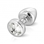 SexShop - Zdobiony plug analny - Diogol Anni R Butt Plug Clover Silver 25 mm Koniczyna Srebrny - online
