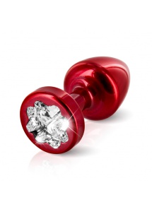 SexShop - Zdobiony plug analny - Diogol Anni R Butt Plug Clover Red 25 mm Koniczyna Czerwony - online