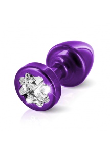 SexShop - Zdobiony plug analny - Diogol Anni R Butt Plug Clover Purple 25 mm Koniczyna Fioletowy - online
