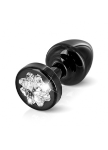 SexShop - Zdobiony plug analny - Diogol Anni R Butt Plug Clover Black 25 mm Koniczyna Czarny - online