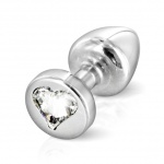 SexShop - Zdobiony plug analny - Diogol Anni R Butt Plug Heart Silver 25 mm Serce Srebrny - online