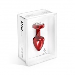 SexShop - Zdobiony plug analny - Diogol Anni R Butt Plug Heart Red 25 mm Serce Czerwony - online