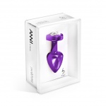 SexShop - Zdobiony plug analny - Diogol Anni R Butt Plug Heart Purple 25 mm Serce Fioletowy - online