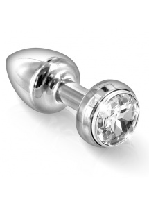 SexShop - Zdobiony plug wibrujący - Diogol Annixitting Vibrating Butt Plug 34 Silver Srebrny - online