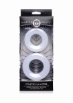 Zestaw otworów tunelów analnych - Stretch Master - 2 pc Silicone Anal Grommet Set - biały AG129
