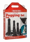 ZESTAW AKCESORIÓW DO SEKSU ANALNEGO Czarny-1070-50-BX - Silicone Pegging Set - Black