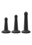 ZESTAW AKCESORIÓW DO SEKSU ANALNEGO Czarny-1070-50-BX - Silicone Pegging Set - Black