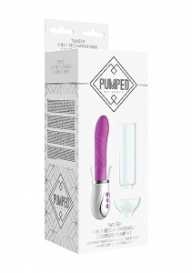 ZESTAW DLA PAR dildo,pompka-penis,łechtaczka,sutki - Twister - 4 in 1 Rechargeable Couples Pump Kit - Purple