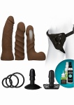 Duży Zestaw Strap-On 1051-22-BX - Dual Density Starter Set - Chocolate