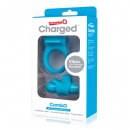 Sexshop - The Screaming O Charged CombO Kit #1  Niebieski - Zestaw mini wibrator plus pierścień i nakładka - online