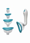 Pompka dla kobiet 4w1 - Sutki, Pochwa, Anus -  0617-06-BX - Bloom - Intimate Body Pump - Sky Blue/White