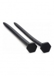 Zestaw silikonowych sond do penisa w kształcie gwoździa i śruby - czarny AF852 - Hardware Nail & Screw Silicone Sounds - Black