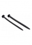 Zestaw silikonowych sond do penisa w kształcie gwoździa i śruby - czarny AF852 - Hardware Nail & Screw Silicone Sounds - Black