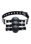 Zestaw wymiennych silikonowych knebli - czarny AF716 - Interchangeable Silicone Ball Gag Set - Black