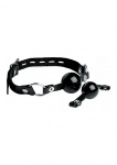 Zestaw wymiennych silikonowych knebli - czarny IS105 - Interchangeable Silicone Ball Gag Set - Black