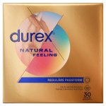 Durex Natural Feeling 30 szt. prezerwatywy bez lateksu Real Feel, syntetyczne, 56 mm