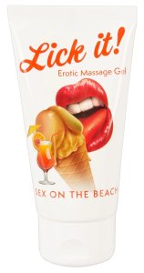 Lick It Żel do masażu wodny 50 ml – smak Sex on the Beach, wegański, egzotyczny aromat