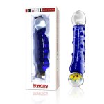 Lovetoy Glass Deluxe Model Blue 19cm Szklana Forma Intymna Niebieska Powierzchnia
