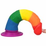 Lovetoy Prider Rainbow Silikonowy Model Anatomiczny z Przyssawką 18,5cm Tęczowy
