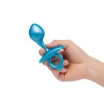 b-Vibe Bulb Plug Green silikonowy model z ergonomicznym uchwytem, 2,5 cala