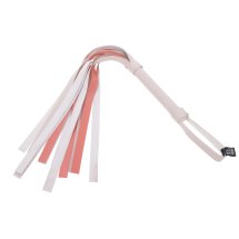 Sportsheets S&M Peaches n CreaMe Stripe Flogger 32" – kremowo-pomarańczowy, uchwyt w paski, wegański