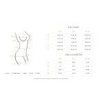 Obsessive Blomentis Body czarne XS/S siateczka, koronka, regulowane zapięcie