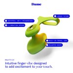 Dame Fin 2.0 – model wibrujący na palec, 5 trybów, ładowanie USB-C, wodoodporny