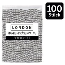 London Classic prezerwatywy 52 mm, 100 sztuk, nawilżane silikonowo, przezroczyste, indywidualnie pakowane
