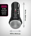 PDX Extreme WetStroker Slide XXL przezroczysty, system nawilżający, anatomiczna tekstura, 26 cm
