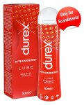 Durex Strawberry Lubrykant wodny 50ml – truskawkowy aromat, bez cukru, do pielęgnacji stref intymnych