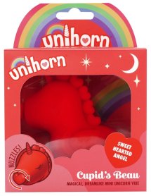Unihorn Cupids Beau – silikonowy model z ruchomą końcówką serce, system obrotowy, 9 cm