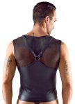 Svenjoyment Top Bezrękawnik 2XL Czarny Matowy z Siatkowymi Wstawkami i Dekoracją