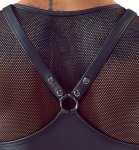 Svenjoyment Top Bezrękawnik 2XL Czarny Matowy z Siatkowymi Wstawkami i Dekoracją