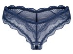 Obsessive Nightly Blue figi koronkowe niebieskie XL/2XL, otwarta konstrukcja