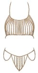 Cottelli ACCESSOIRES bikini łańcuszkowe złote, regulowane, metalowa konstrukcja