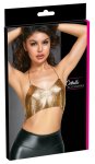 Cottelli ACCESSOIRES top złoty z regulowanym łańcuszkiem, metaliczny, otwarty tył