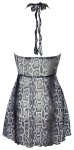 Cottelli Lingerie Sukienka Mini M Połprzezroczysta Czarna z Wzorem Skóry Węża