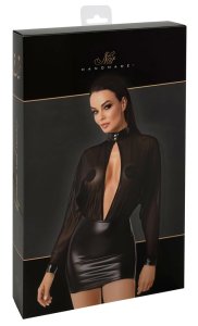 Noir Orgia Mini Sukienka Czarna M Prześwitująca Tiulowa Góra i Powerwetlook