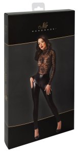 Noir Orgia Exclusive kombinezon M czarny koronka, powerwetlook, stojka i zamek