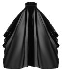 Noir Orgia Top Tiulowy Czarny XL Asymetryczny z Wiązaniem Halterneck
