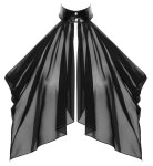 Noir Top Orgia Czarny Tiulowy Zwiewny Asymetryczny S, halterneck, zatrzaski