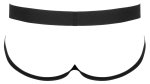 Black Level Slipy Winylowe XL Czarny z Elastycznym Pasem i Odkrytym Tyłem