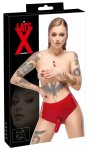 LateX Majtki Lateksowe Czerwone S z Zewnętrznym Elementem 15 cm