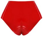 LateX Majtki Lateksowe Czerwone L z Zewnętrznym Elementem 15 cm
