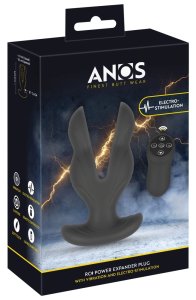 ANOS Power Expander Plug silikonowy model z funkcją e-stymulacji, wibracji i pilotem