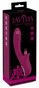 Javida Licking & Thrusting Vibra silikonowy model z funkcją ruchu i trzema silnikami