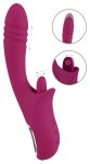 Javida Licking & Thrusting Vibra silikonowy model z funkcją ruchu i trzema silnikami