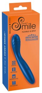 Sweet Smile Flexible G-Spot elastyczny model z metalicznym silikonem i rowkowaną główką 18 cm